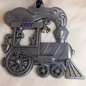 2008 Gloria Duchin Train Pewter Christmas Ornament Locomotive Engine